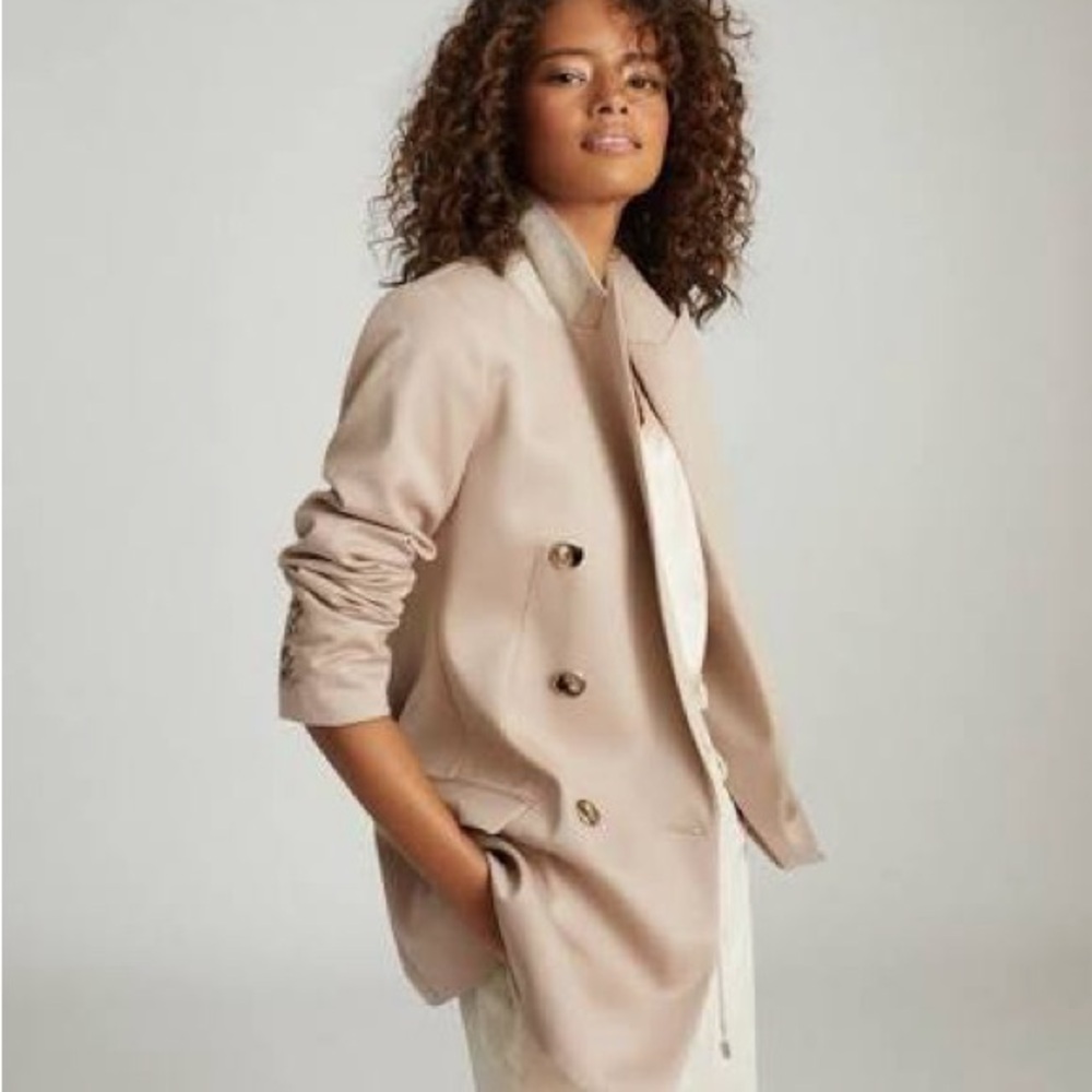 Reiss Austen Camel Blazer, double-breasted